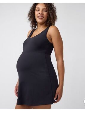Ingrid & Isabel Maternity Black Tank Athlesiure Dress Large